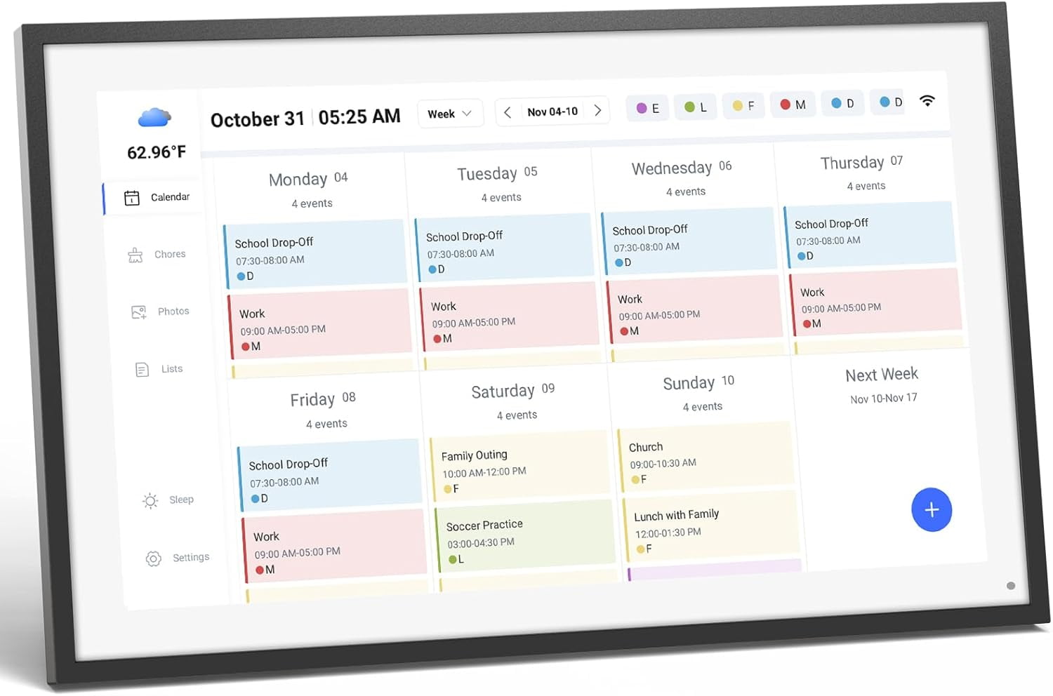 Dragon Touch Digital Calendar with Chore Chart 27 quot 1080P Full HD