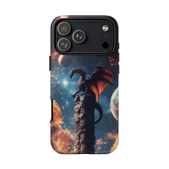 Dragon Tower Planet Fantasy Realm Case for iPhone 17 through 11 Pro Max