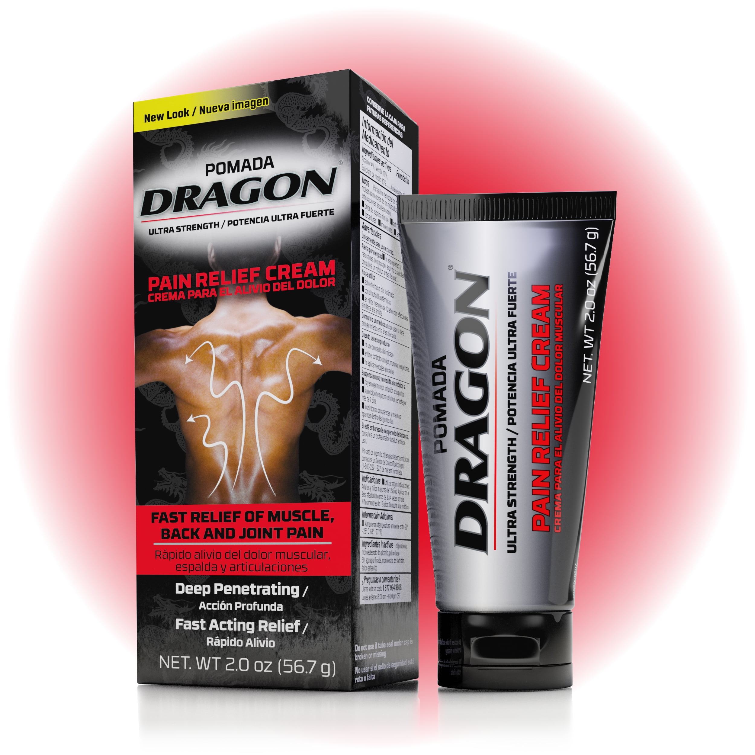 Dragon Ultra Strength Pain Relief Cream  Muscle & Joint Rub with Camphor & Menthol, 2 oz
