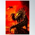 thumbnail image 1 of Dragon Underworld - Vintage Sci-Fi Art Poster Wall Art, Modern Wall Decor For Living Room Bedroom, 12x18 UNFRAMED, 1 of 3