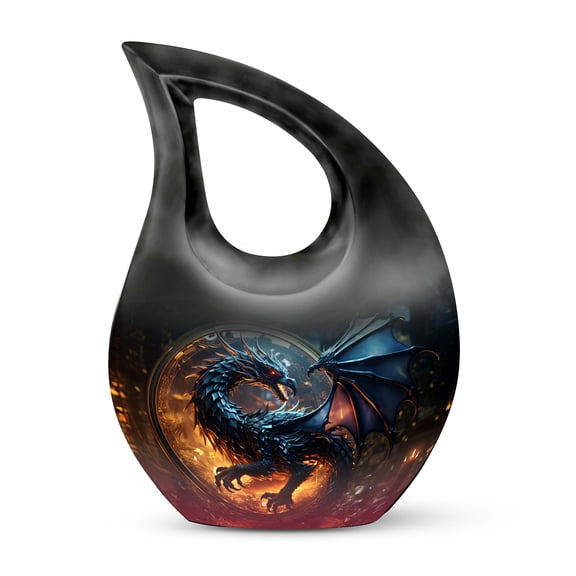 The Dragon Of The Urn - Cheap Urns For Human Ashes - Urn For Ashes For Women - Decorative Urns - Small Urn For Ashes For Women, cremation urns for men(Size - 4inch, 1Pcs)