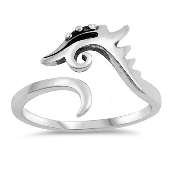 Dragon Vintage Open Knuckle Midi Ring .925 Sterling Silver Boho Band Jewelry Female Male Size 8