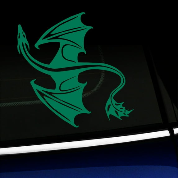 Dragon - Vinyl Decal - Choose Color - [GREEN]