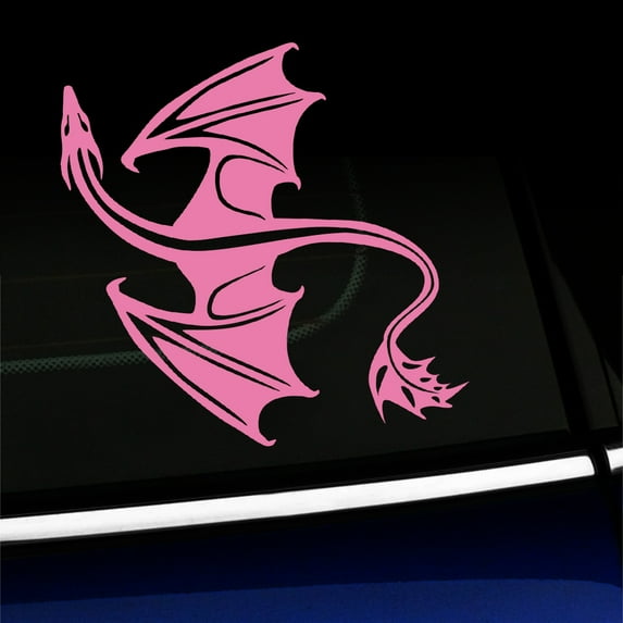 Dragon - Vinyl Decal - Choose Color - [PINK]