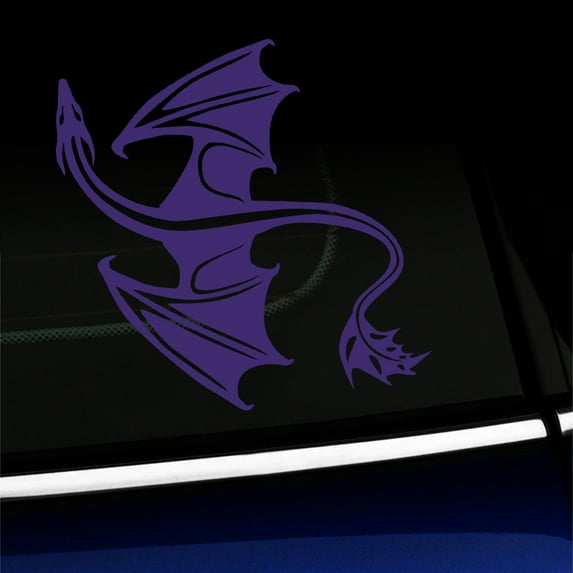 Dragon - Vinyl Decal - Choose Color - [PURPLE]