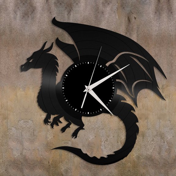 Dragon Vinyl Wall Clock Record Famous Animal Lovers Best Gift Office Home Decor Vintage Design Office Bar Room Home Decor