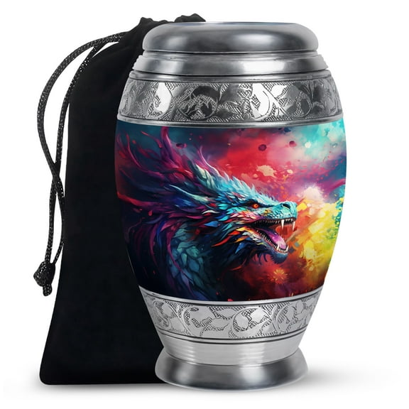 Dragon Vivid Urns For Human Ashes Large Adult - Cremation Urns For Human Ashes Adult Male - Urn Adult Human Ashes - Large Urns For Human Ashes Adult Female - Ceramic Cremation Urns (Size - 10inch)