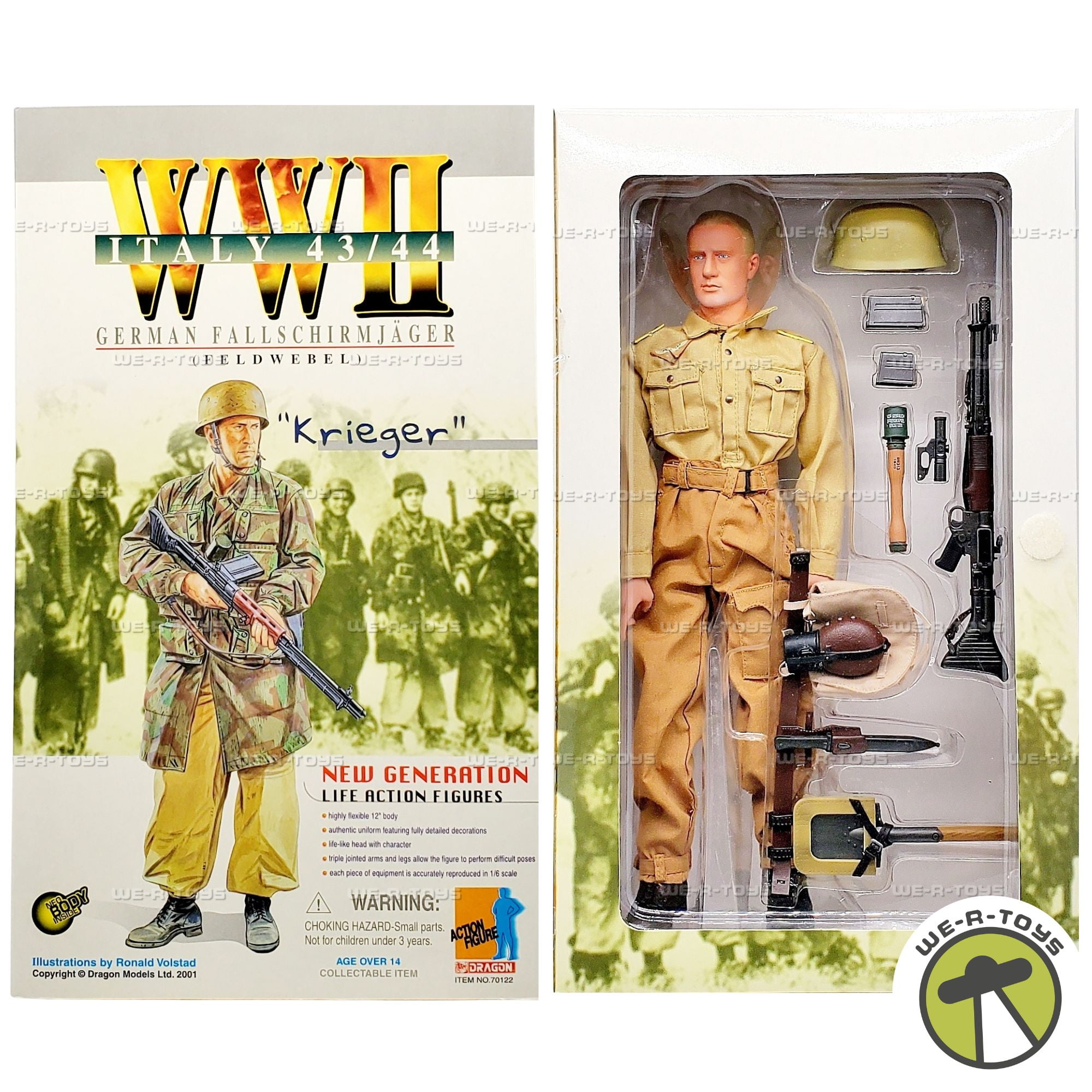Dragon WWII Italy 43/44 Fallschirmjager Krieger Action Figure 2001