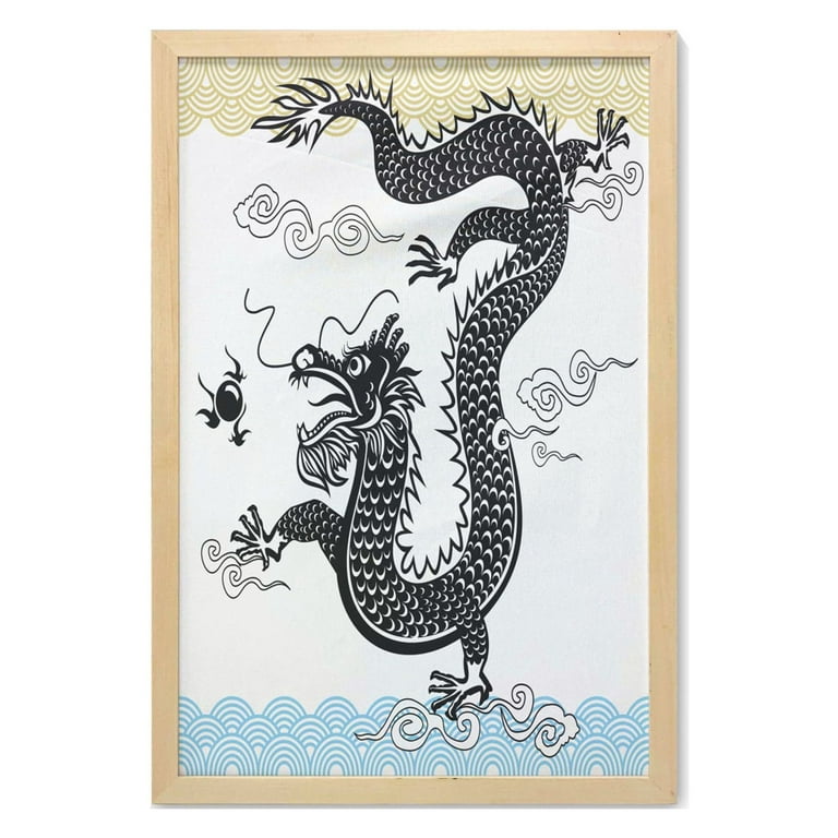Portrait Poster - Dragon Art Poster 42 - Feng Shui Ancient Dragon