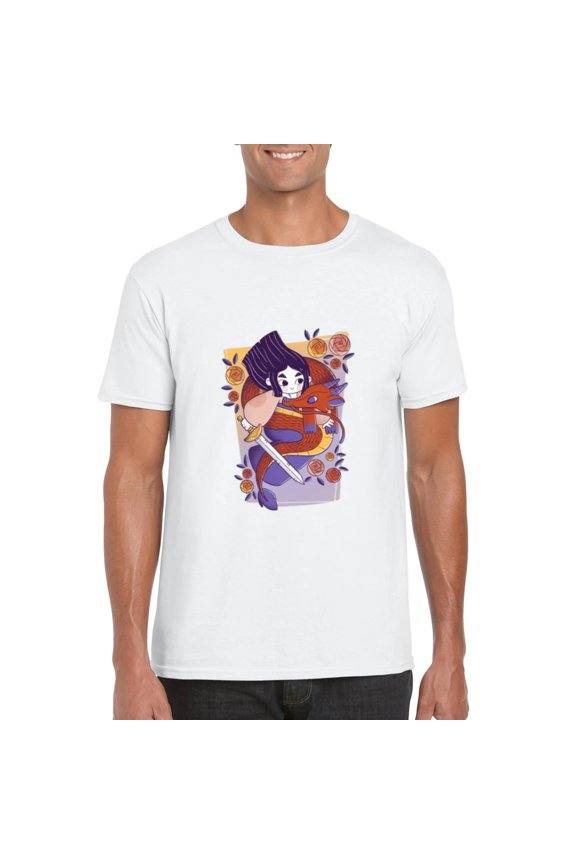 Dragon Warrior Mythical Creature Fantasy Power Strength T-Shirt, for men & women, up to size 5XL