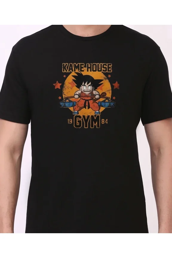 Dragon Warrior "Turtle House" Trendy Japanese Anime Manga Fan Unisex T-shirt, up to Size 5XL