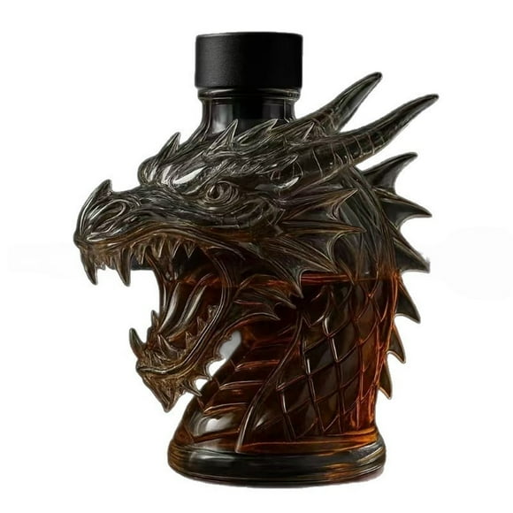 Dragon Whiskey Decanter Animal Decanter with Recyclable Stopper, Animal Whiskey Bottle, Glass Liquor Decanter for Alcohol, Tequila, Rum
