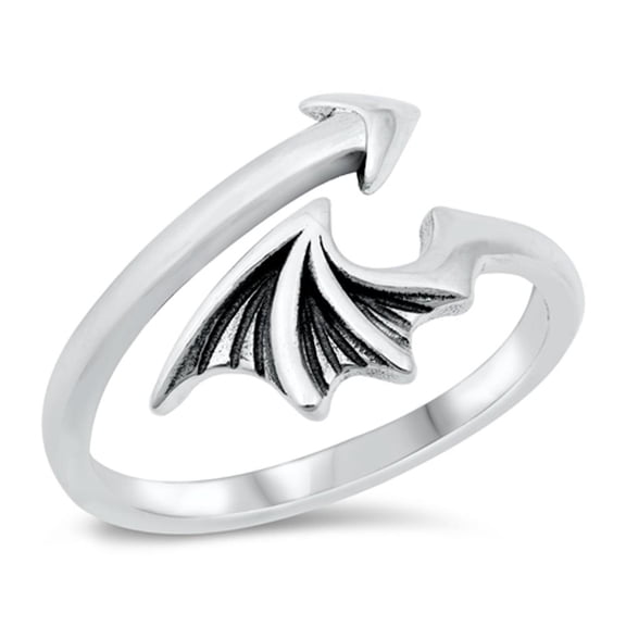 Dragon Wing Tail Spoon Fantasy Ring .925 Sterling Silver Band Jewelry Female Male Unisex Size 8