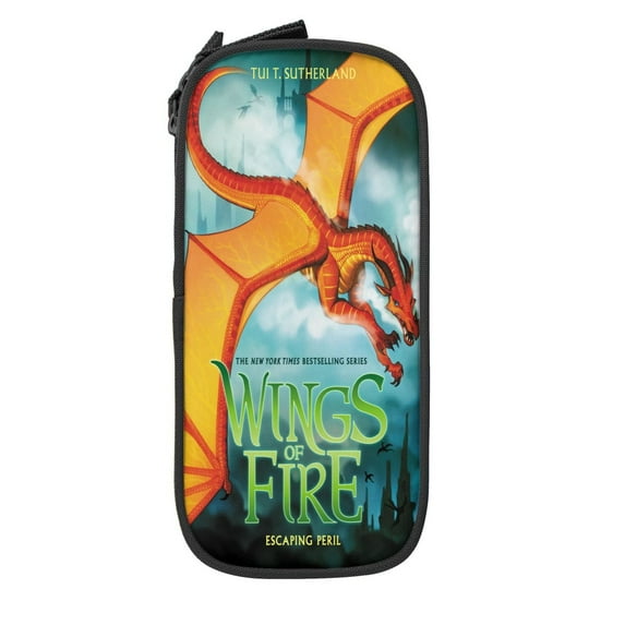 Dragon Wings Of Fire Pencil Case, Large Capacity Pencil Pouch, Aesthetic Zipper Pencil Box for Office Supplies