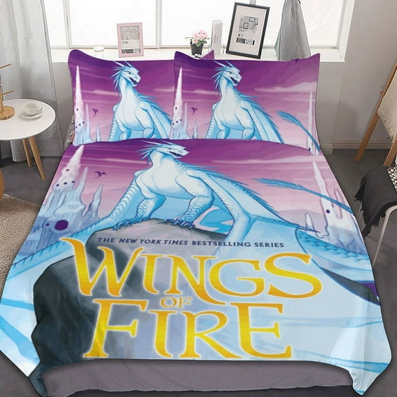 Dragon Wings Of Fire 3-Piece Bedding Set Duvet Cover Set Soft Warm And Comfortable Soft Bed Set with 1 Duvet Cover And 2 Pillowcases for Bedroom