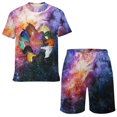 thumbnail image 1 of Dragon Wings Of Fire Boys Short Sleeve T-Shirt And Shorts Outfit Set Activewear Mesh Short Set for Kids, 1 of 7