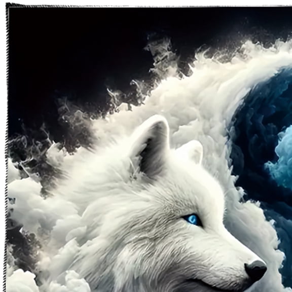 Dragon/Wolf Pattern Astrology Tablecloth Altars Cloth Square Divinations Card Table Cloth Witchcrafts Deck Cloth
