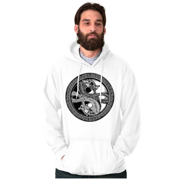 Dragon Yin Yang Style Symbol Balance Hoodie Sweatshirt Women Men Brisco Brands M