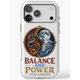 Dragon and Wolf Balance and Power Black Blue Gold Tough Phone Case for ...
