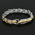 thumbnail image 1 of Dragon bone bracelet, dragon head dragon scale bracelet, silver plated vintage hip hop jewelry, 3 sizes available for men's bracelets, 1 of 11