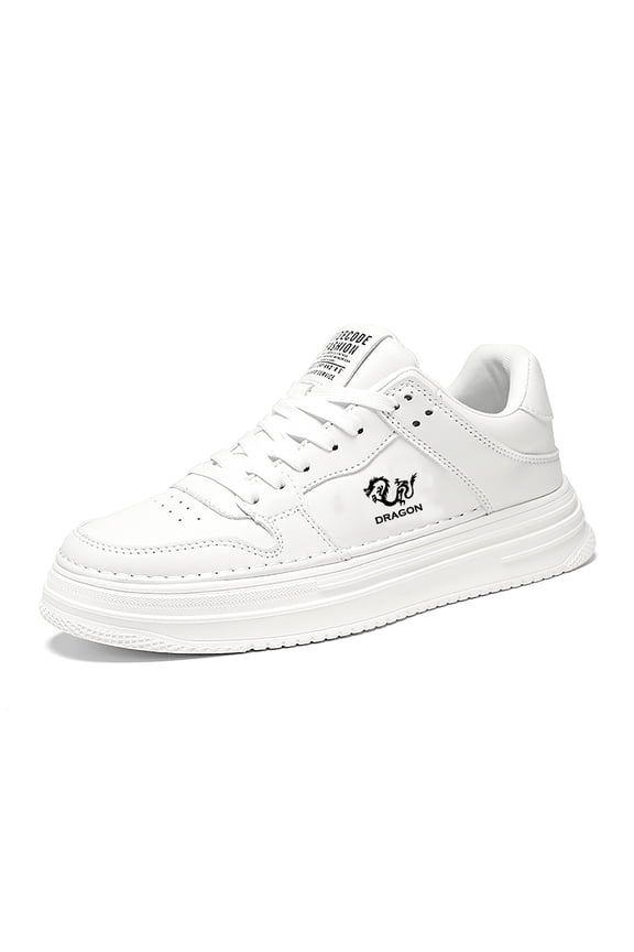 Dragon casual funny shoes for men comfortable breathable soft white all-match fashion popula shoes