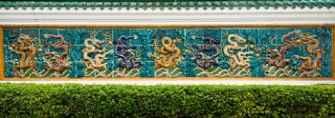 Dragon frieze outside a building Singapore Chinese Chamber of Commerce and Industry Singapore Canvas Art - Panoramic Images (18 x 7)