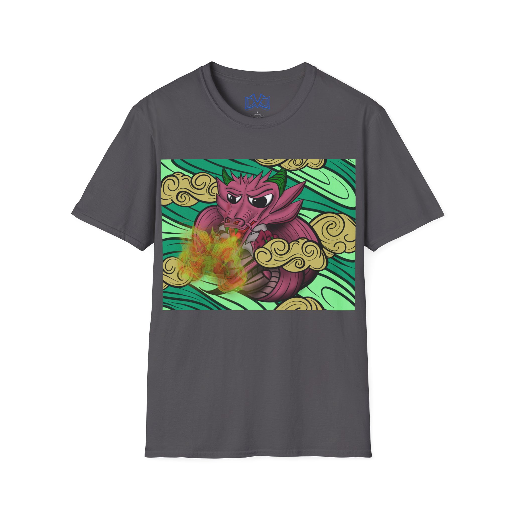 Dragon of Elements, Skate Surf wear. Hand drawn art on a unisex t-shirt