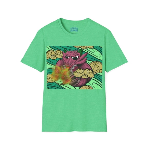 Dragon of Elements, Skate Surf wear. Hand drawn art on a unisex t-shirt