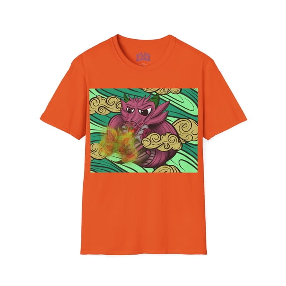 Dragon of Elements, Skate Surf wear. Hand drawn art on a unisex t-shirt