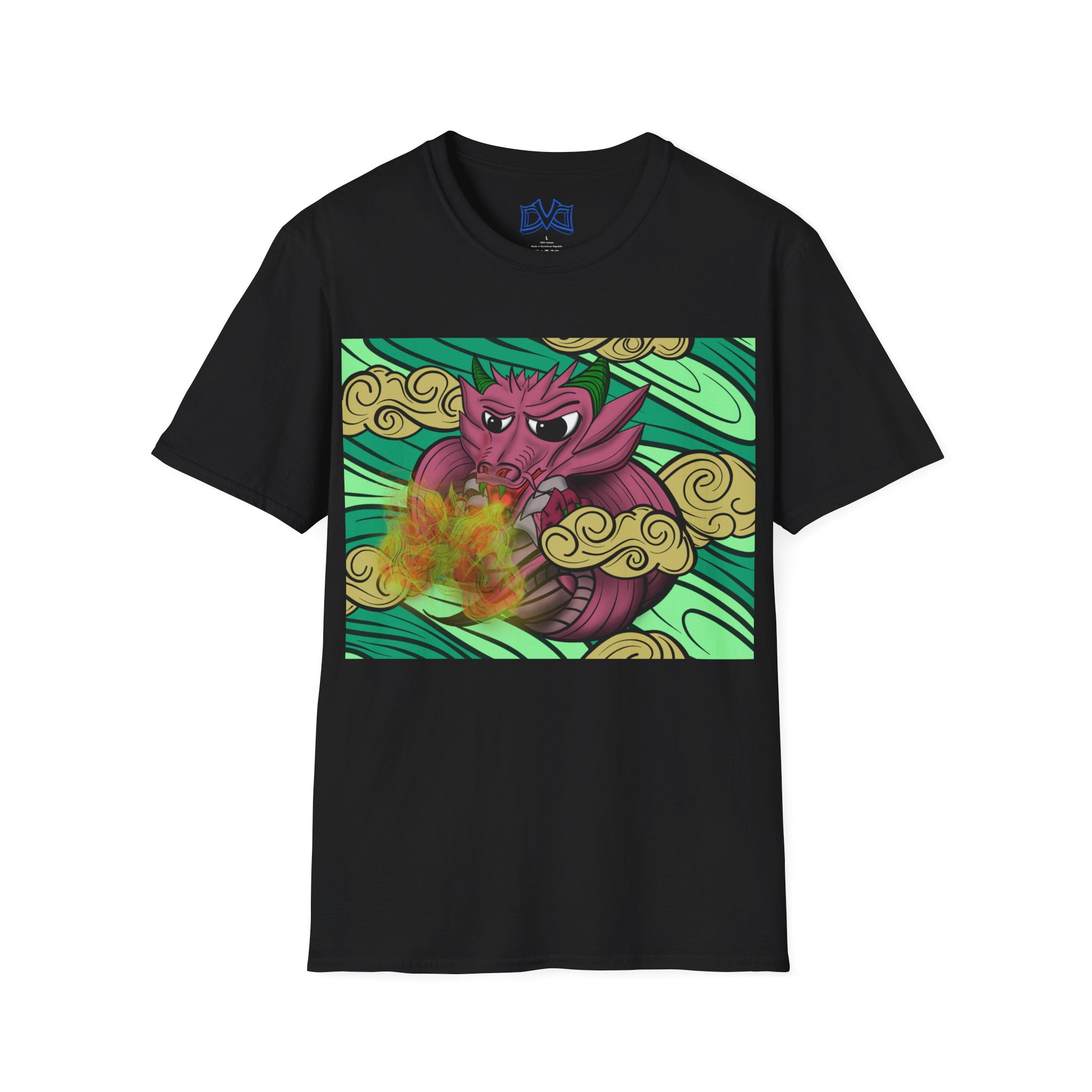 Dragon of Elements, Skate Surf wear. Hand drawn art on a unisex t-shirt