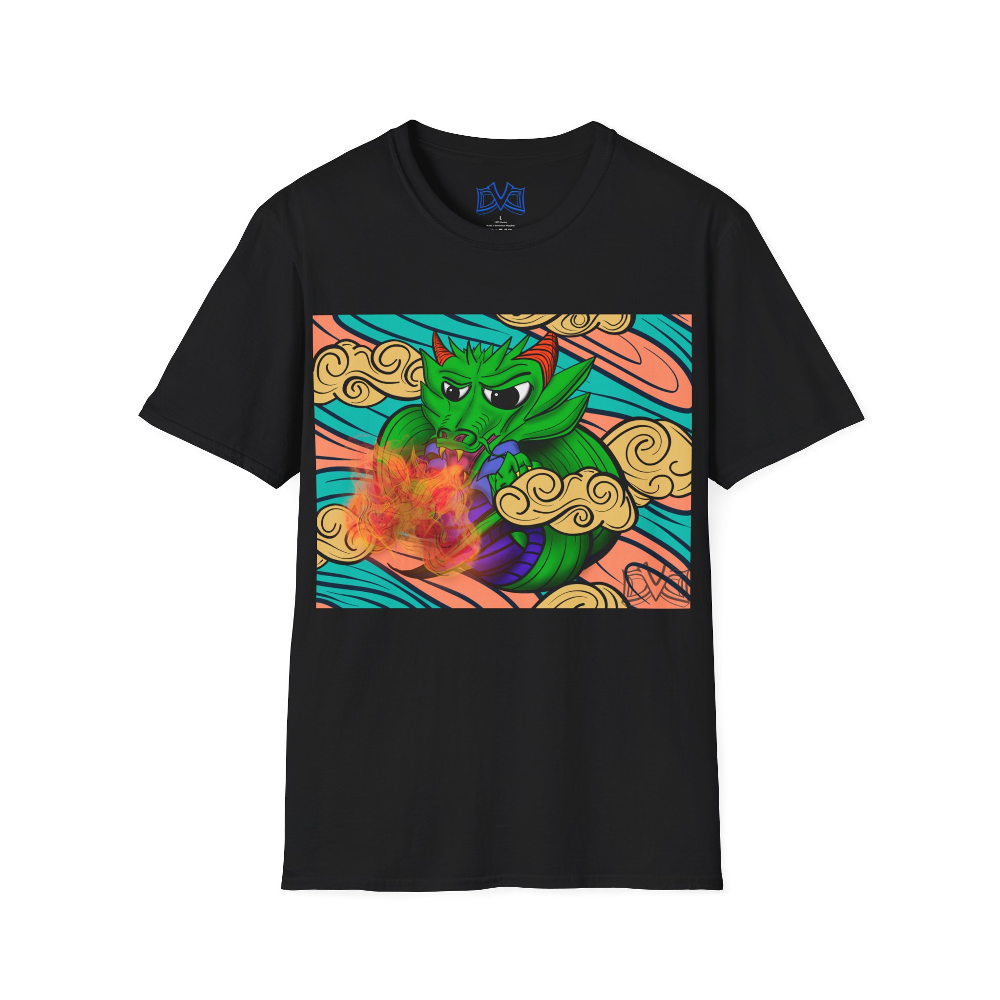 Dragon of Elements, Skate n' Surf wear. Hand drawn art soft-style t-shirt.