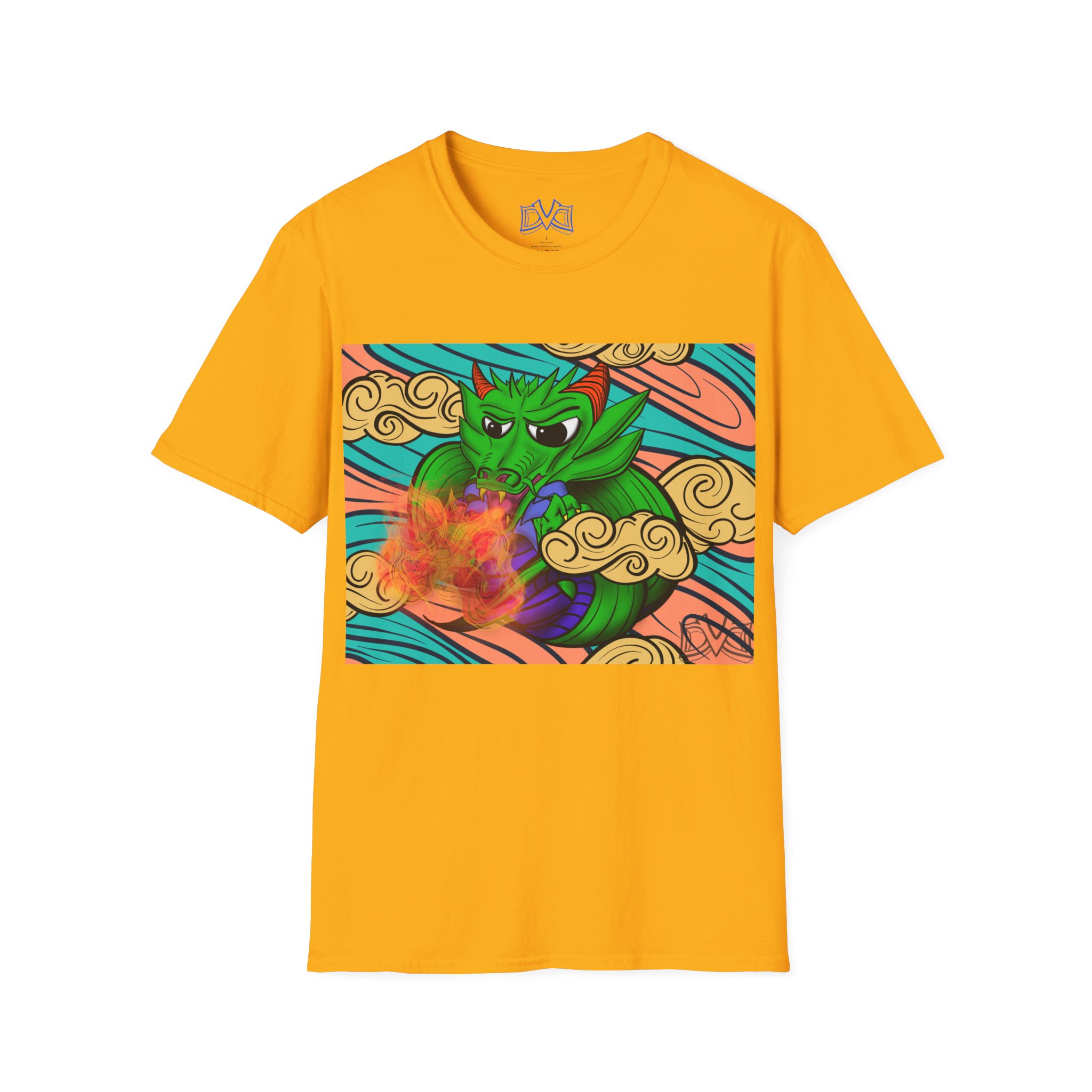 Dragon of Elements, Skate n' Surf wear. Hand drawn art soft-style t-shirt.