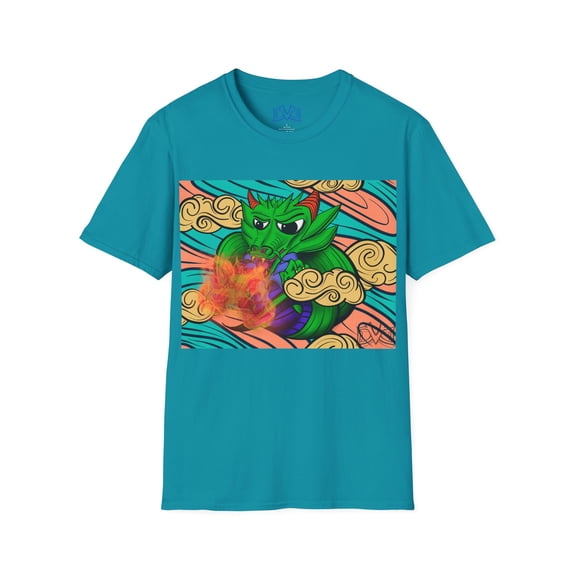 Dragon of Elements, Skate n' Surf wear. Hand drawn art soft-style t-shirt.