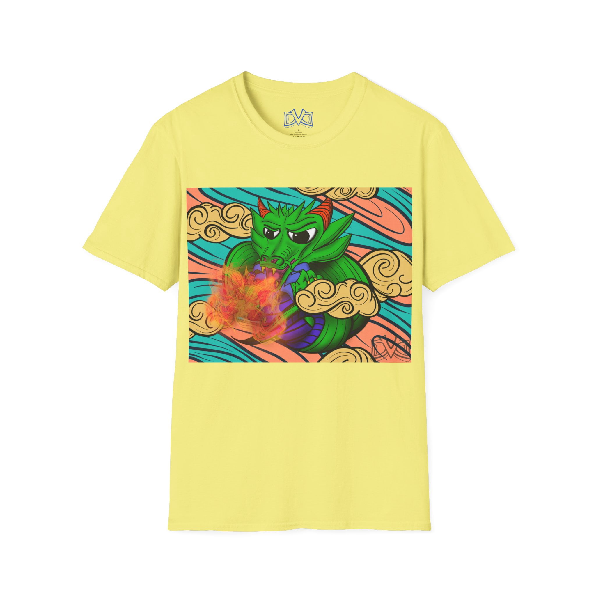 Dragon of Elements, Skate n' Surf wear. Hand drawn art soft-style t-shirt.