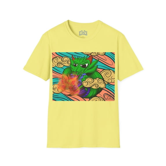 Dragon of Elements, Skate n' Surf wear. Hand drawn art soft-style t-shirt.