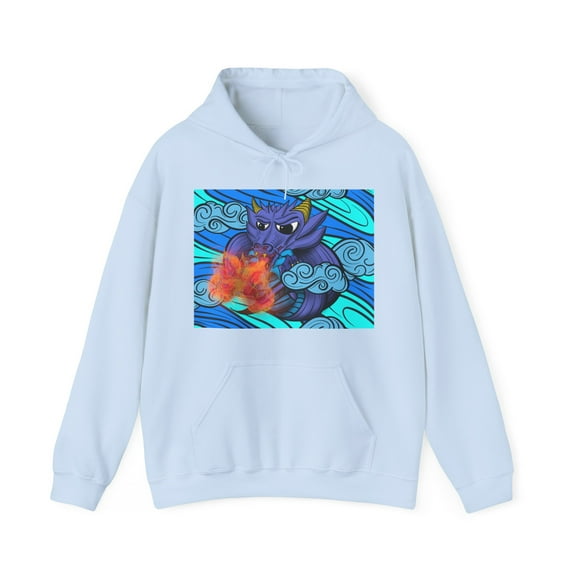 Dragon of Elements, Skate n' Surf wear hand drawn on a Hoodie Sweatshirt