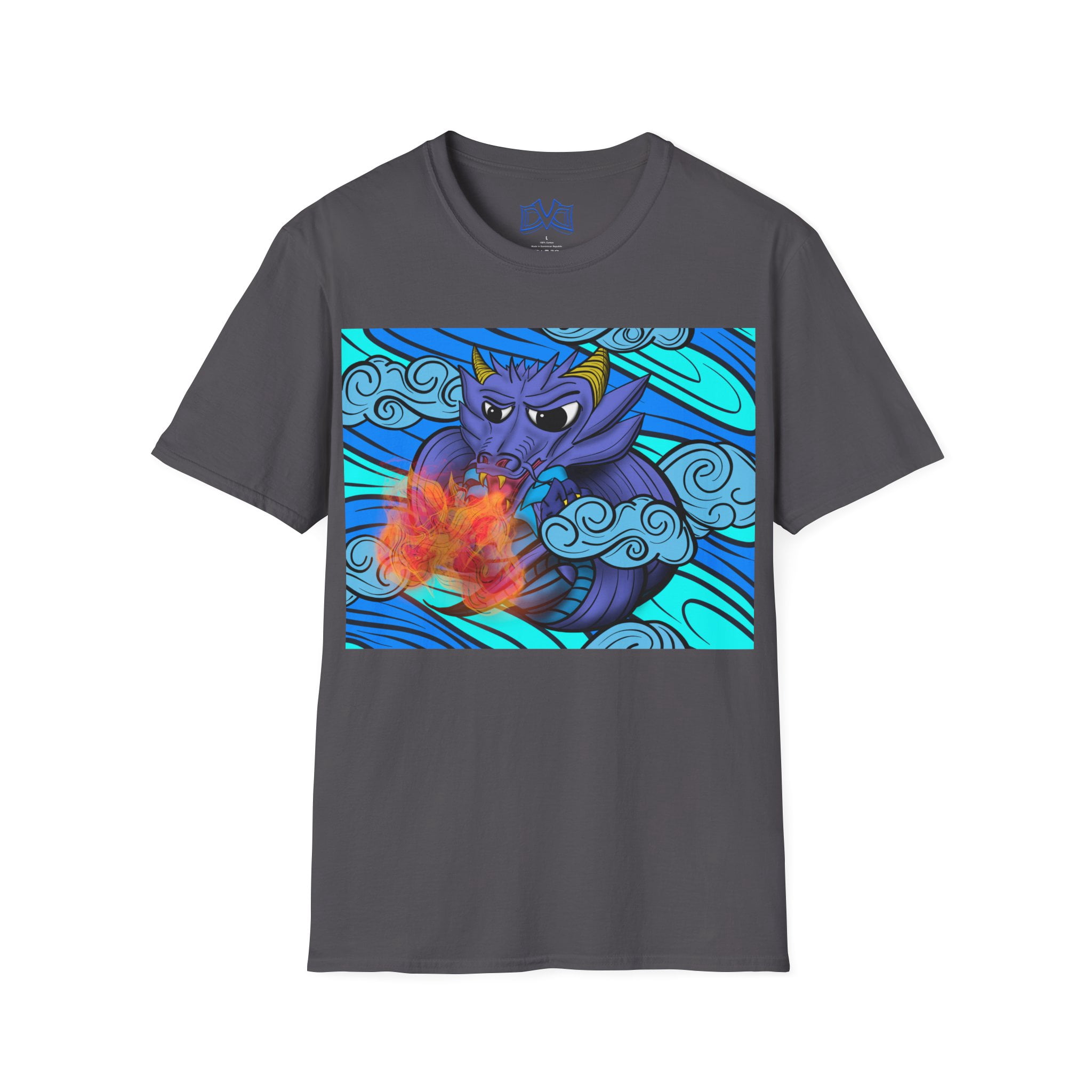 Dragon of Elements Skate n' Surf wear hand drawn, unisex soft-style t-shirt