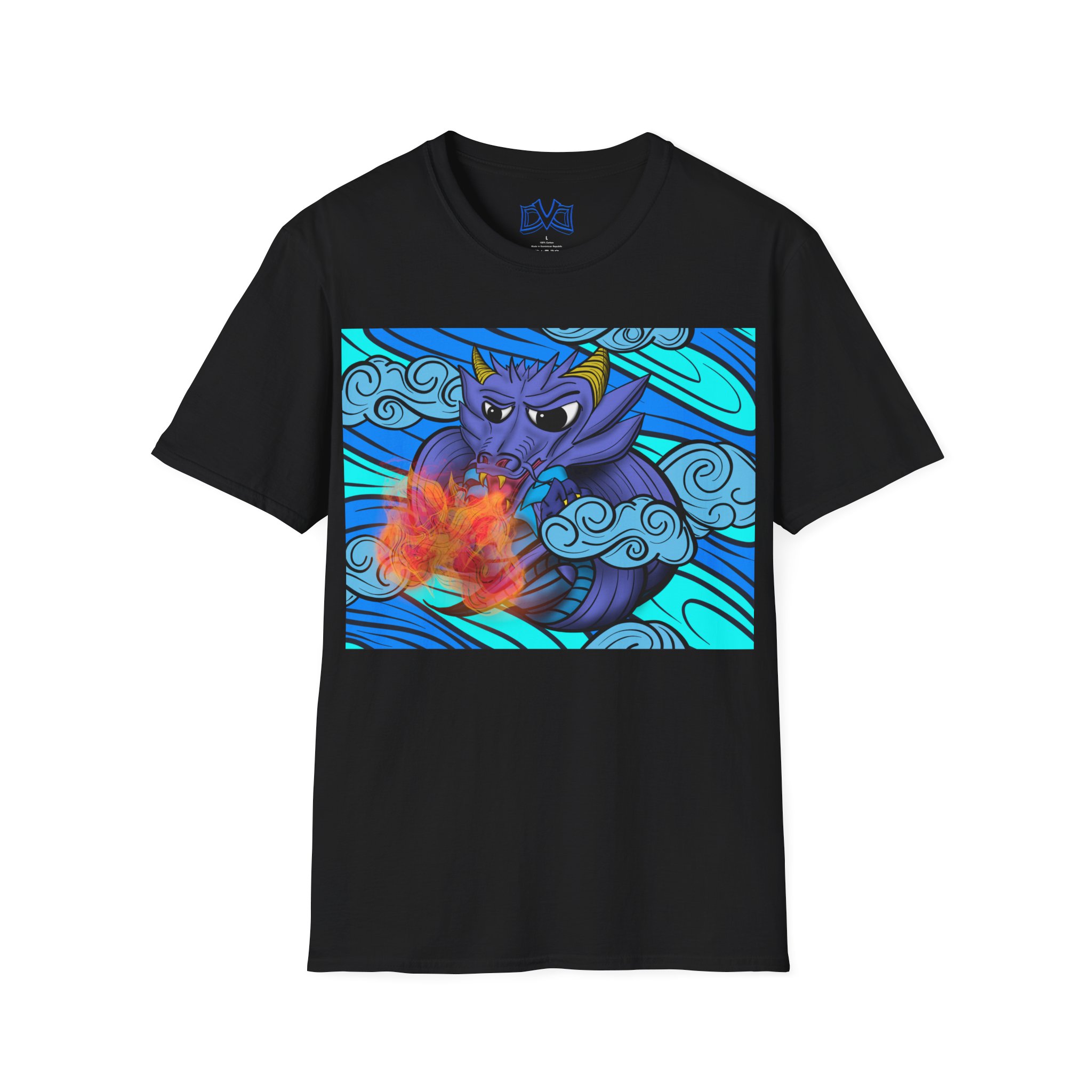 Dragon of Elements Skate n' Surf wear hand drawn, unisex soft-style t-shirt