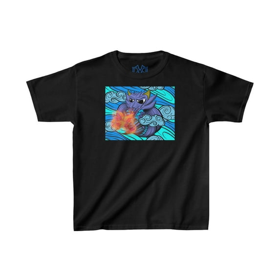 Dragon of Elements, Skate n' Surf wear on a unisex Kids Cotton Tee Shirt