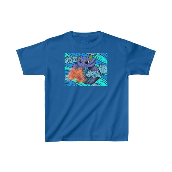 Dragon of Elements, Skate n' Surf wear on a unisex Kids Cotton Tee Shirt