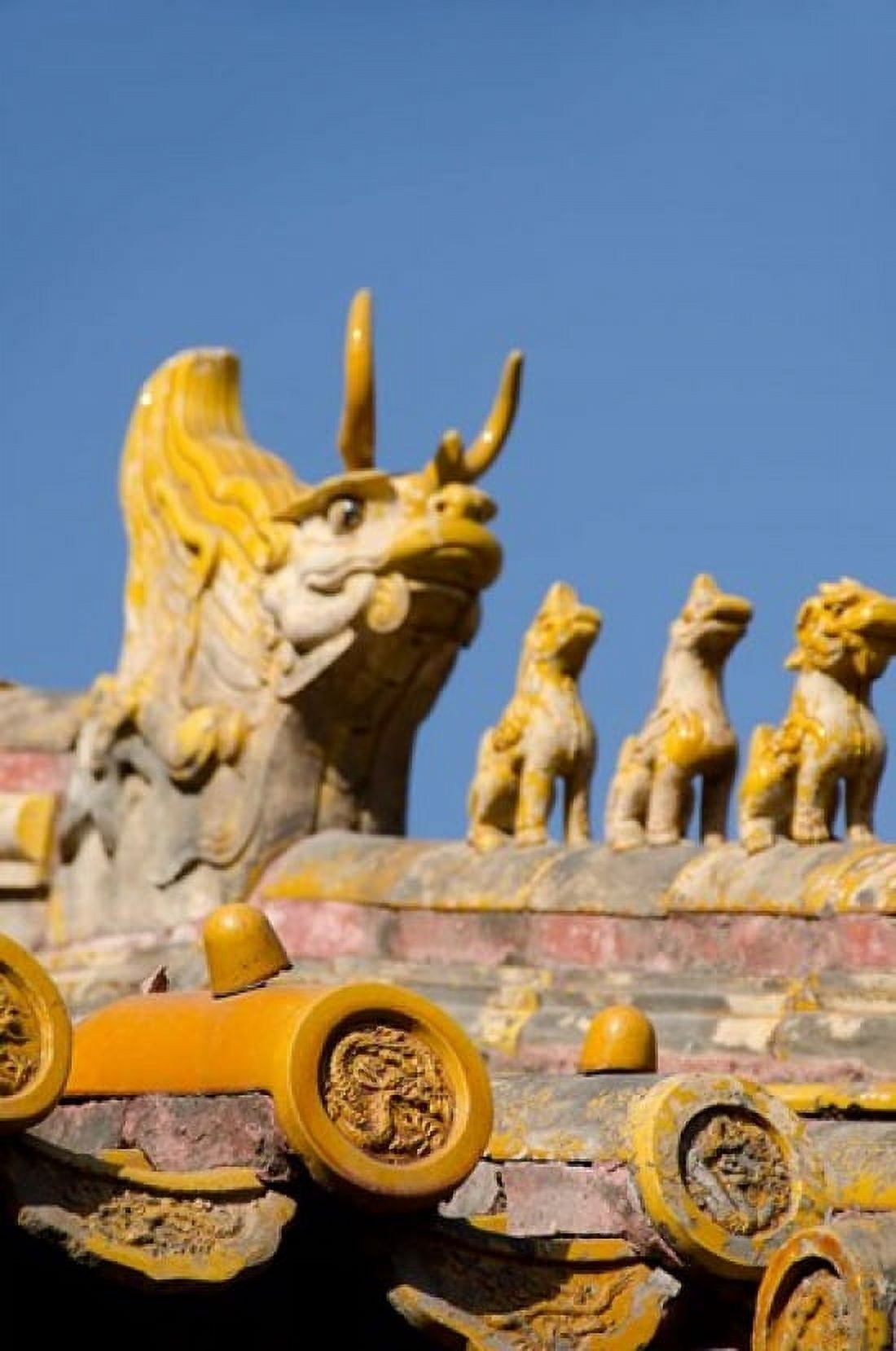 Dragon roof Hall of Consolation Forbidden City Beijing China Canvas Art - Cindy Miller Hopkins DanitaDelimont (22 x 33)