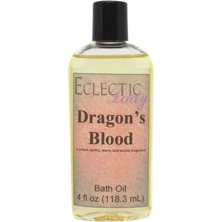 Dragon's Blood Bath Oil - Scented Body Oil - Relaxing & Moisturizing Bathing Oil - Fragrance Body Oil For Dry & Rough Sensitive Skin - 4 oz