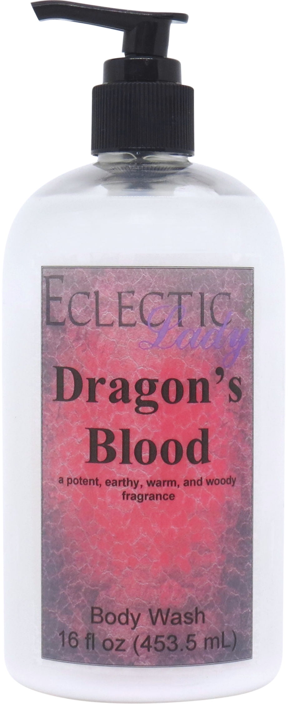 Dragon's Blood Body Wash by Eclectic Lady, Liquid Shower Gel for Women and Men, 16 Ounces