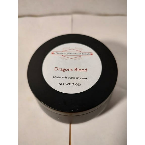 Dragon's Blood Candle, Saxon's Handmade Crafts, LLC, 8 Ounce, 1 Pack, 56 Hour Burn Time