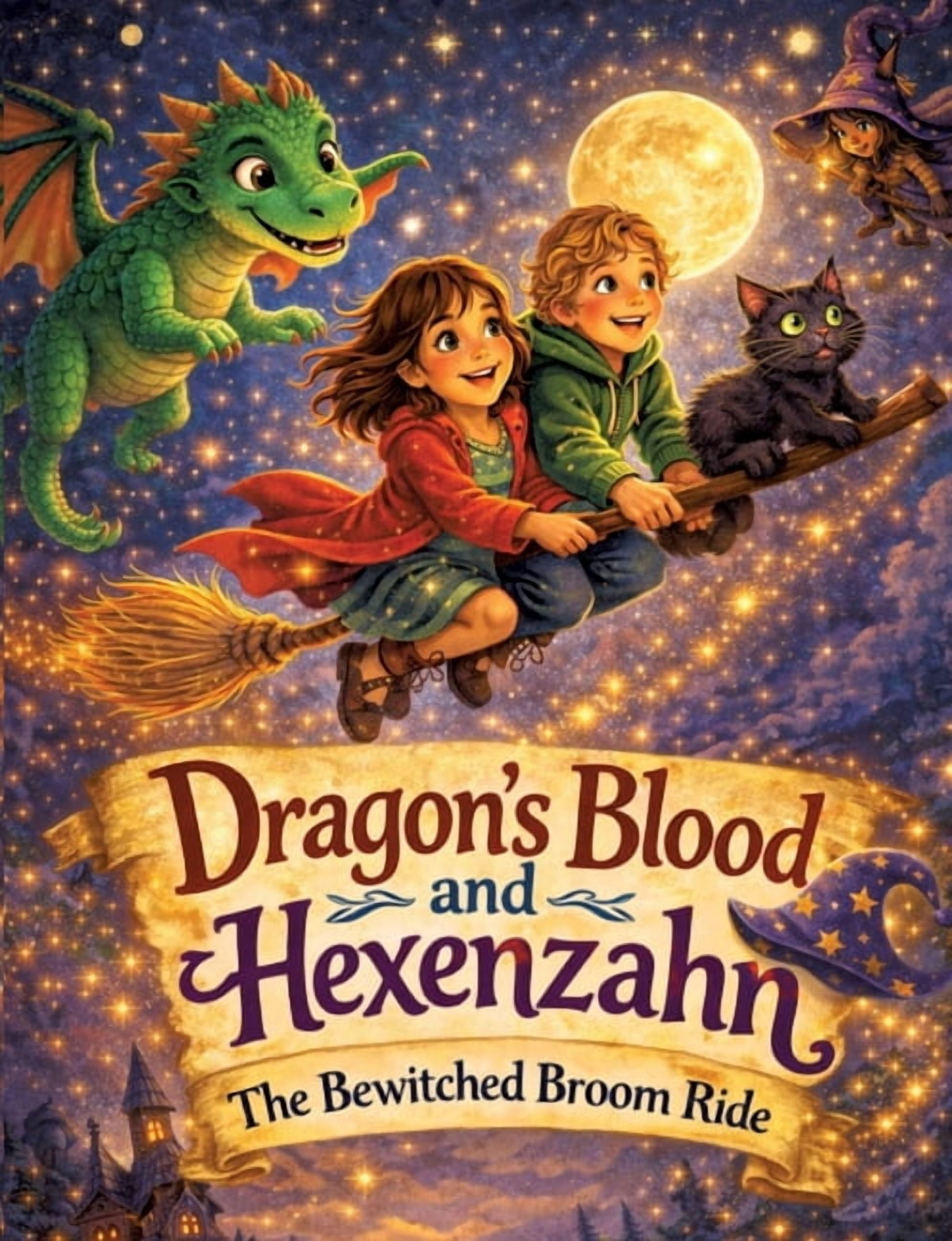 Dragon's Blood and Hexenzahn: The Bewitched Broom Ride - A magical adventure for children aged 8 and up, (Paperback)