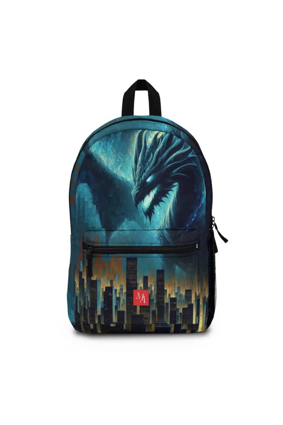 Dragon's Dominion Above the Cityscape- Backpack