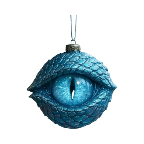 Dragon's Eye Christmas Ornament, Enchanted Dragon Eye Ornament – a Magical Touch for Your Holiday Tree,Fantasy Dragons Eyes Ornaments for Christmas Tree,Art Giftunique for Fantasy Lovers(Blue)