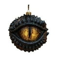 thumbnail image 1 of Dragon's Eye Christmas Ornament, Fantasy Medieval Mythical Tree Decor with String, Unique Gift for Dragon Lovers Gamers and Collectors(Black), 1 of 3