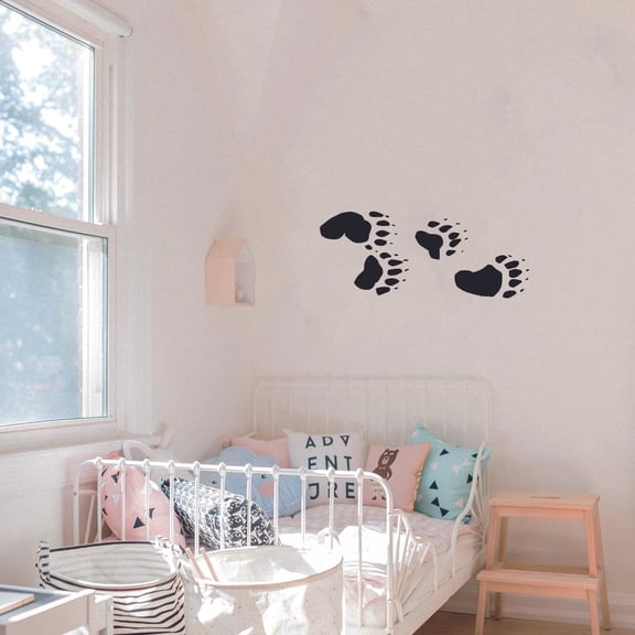 Dragon's Footprints Silhouette Drawing Design Cute Decoration Vinyl Wall Art Wall Sticker Wall Decal Design Home Wall Room Décor For Kids Room Boys Nursery Infant Toddler Room Design (30x30 inch)