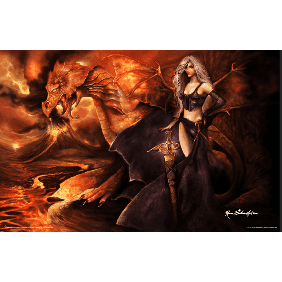 Dragon's Keeper - by Rene Biertempfel Mini Poster - 17" x 11"